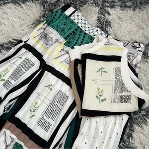 Judith and Charles Pleasted Skirt with Matching Top